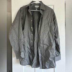 Van Heusen Gray Button-Up Dress Shirt